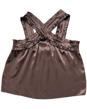 Lindsay Nicholas New York Jackie Criss Cross Top - Brown