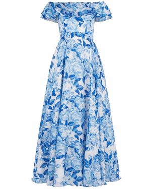 MATSOUR'I Silk Dress Nikol Maxi - Blue