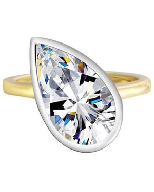 Onewildone It's Not That Serious Tilted Pear Ring - White
