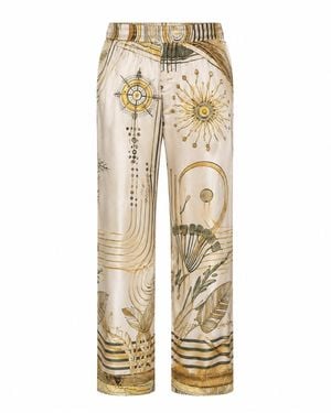 Hustle South Beach Satin-Pants - Natural