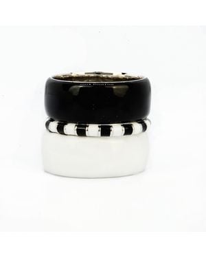 Pinnole Dalmata Ring Stack - Black