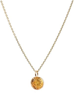 Lily Flo Jewellery Sapphire Solitaire Necklace - Metallic