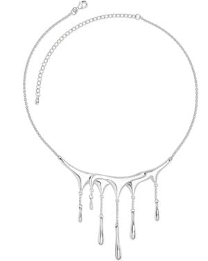 Lucy Quartermaine Sterling Melting Drop Necklace - Metallic