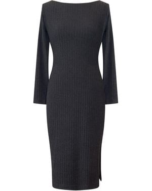 Alie Street London Noelle Rib Knit Jumper Dress - Blue