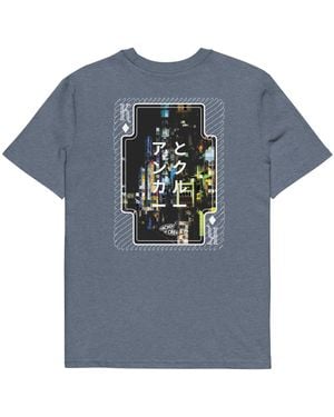 Anchor and Crew Heather Two Japan Gurafiku Organic Cotton T-Shirt - Blue