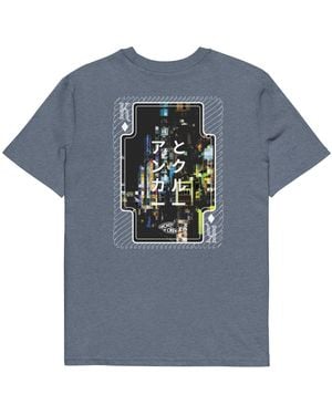 Anchor and Crew Dark Heather Two Japan Gurafiku Organic Cotton T-Shirt - Blue