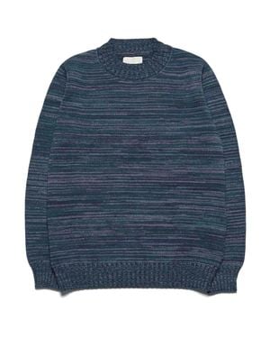 Peraluna Dieter Knit O-Neck Pure Organic Cotton Knit Sweater - Blue