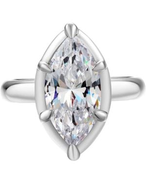 Onewildone Take Me As I Am Marquise Pinky Ring - White