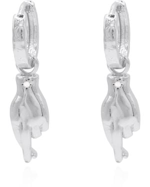 Luna Charles Faye Fingers Crossed Huggies - White