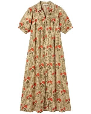 SUNSHINE TIENDA Wavy Stripe Oasis Dress - Natural