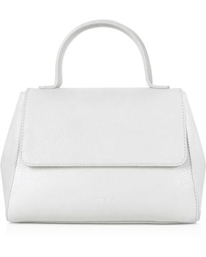 Le Parmentier Ladyfinger Top Handle Ladybag W/Strap - White