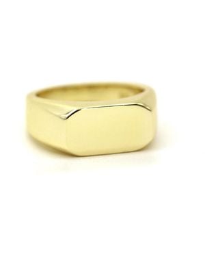 VicStoneNYC Fine Jewelry Timeless Bold Signet Ring For - Yellow