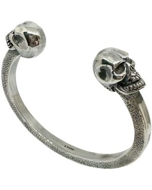 Tg-Jewellery by Tamara Gervasio Solid Rigid Skull Sterling Bangle One Of A Kind - Metallic