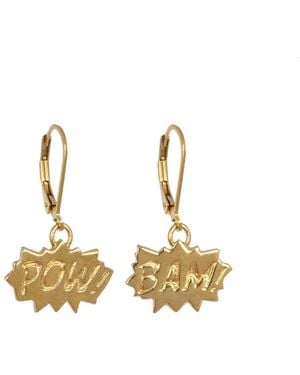 Edge Only Pow! & Bam! Drop Earrings 18Ct Vermeil - Metallic