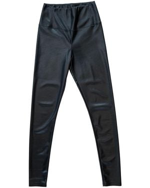 Circular Path Vegan Leather Legging - Blue