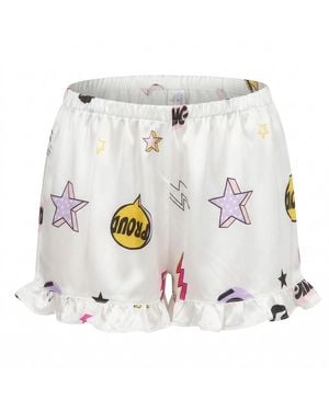 Favette The Silk Shorts — Fragile Like A Bomb - White