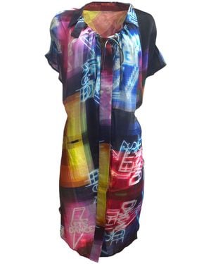 Any Old Iron Lets Dance Shirt Dress - Blue