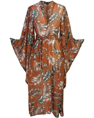 Jennafer Grace Dusk Palms Kimono - Brown