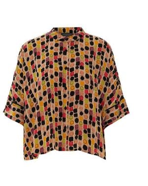 Exquise Polka Dot Shirt - Brown