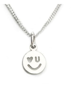 LITZI Love U Happy Face Pendant - Metallic