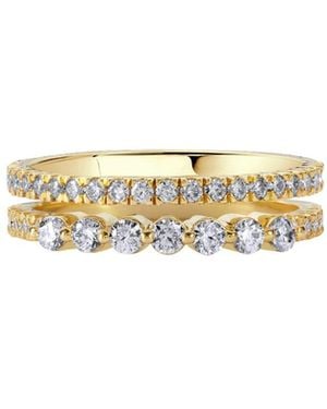 BLOOMTINE | Earth Angel HQ Illuminess Premium Vermeil Moissanite Combi Ring - Metallic