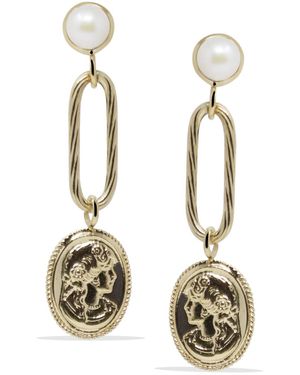 Vintouch Italy Beatrice Gold-plated Drop Earrings - Metallic