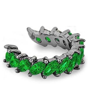 SALLY SKOUFIS Emergence Ear Cuff With Made Emeralds - Green
