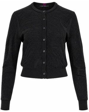 lords of harlech Cordelia Merino Cardigan - Black