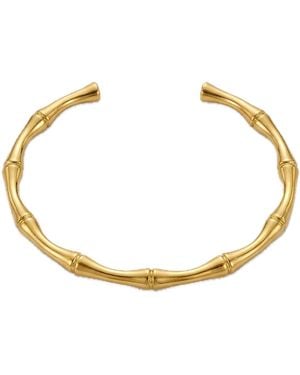 Elk & Bloom 14K Band Bamboo Stackable Bangle - White