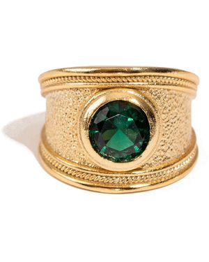Ebru Jewelry Majestic Emerald Statement Ring - Multicolour