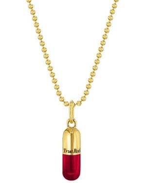True Rocks 18Kt Plated Small Pill Pendant - Metallic