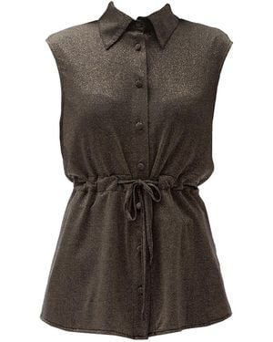Maison Bogomil Drawling Glittery Vest - Brown