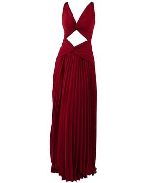 Lamide Sadipe Celestia Wine Dress - Red