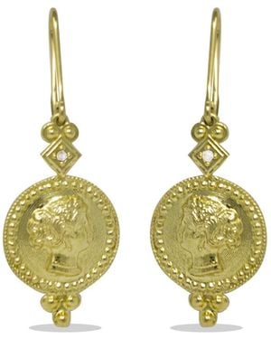 Vintouch Italy Cleopatra-Plated Earrings - Metallic