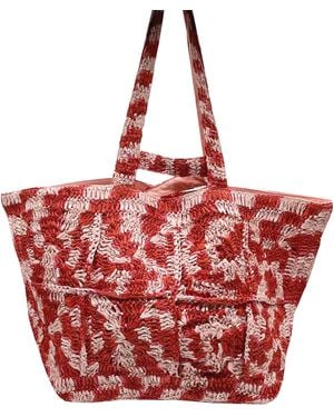 Nooki Design Glasto Crochet Tote - Red