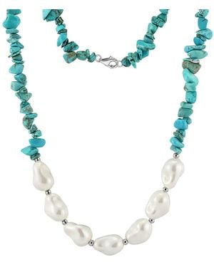 Shaded the Label Oceana & Pearl Beaded Necklace - Blue