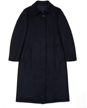 Hegarty Single Breasted Overcoat - Blue