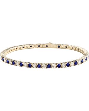 Juvetti Ciclo Sapphire & Diamond Round Tennis Bracelet - Metallic