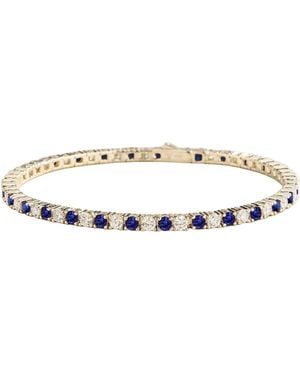Juvetti Ciclo Sapphire & Diamond Round Tennis Bracelet - Metallic