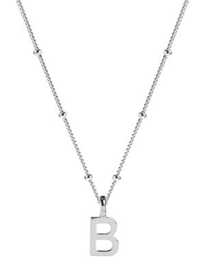 Muru Letter Necklace With Bead Chain - Metallic