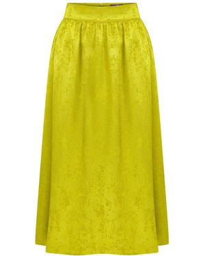 Maraliana Alin Jacquard Midi Skirt - Yellow