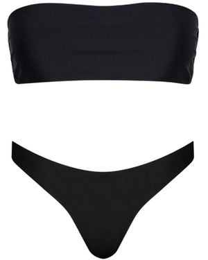 Playaluxe Santorini Seamless Bandeau Bikini Set - Black