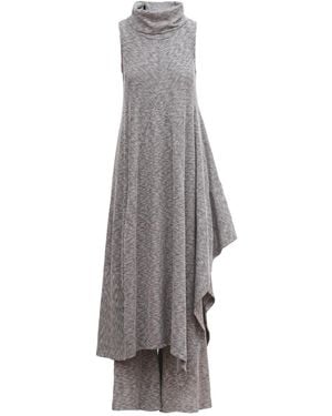 Julia Allert Two-Piece Set Knit Dress And Pants Melange - Gray
