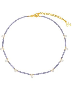 Lavani Jewels White & Lilac Pedraza Tanzanite Necklace - Multicolour