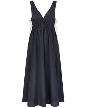 Traffic People Sandrine's Smile Tie Waist The Last Song Maxi Dress - Blue