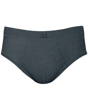 Zd - Zero Defects Mini Briefs Egyptian Cotton - Grey