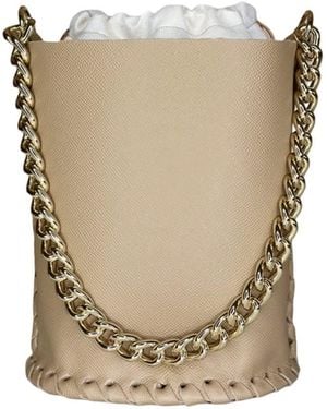 Ruj Heritage Neutrals Bucket Bag Caffellatte - Natural