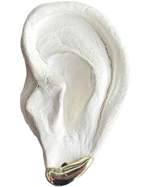 London Atelier Byproduct Stud Earlobe Cuff Earrings - White