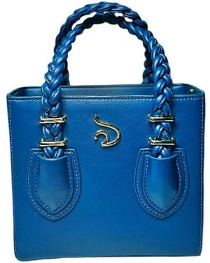 Mèsan Funmi Classic Boxy Tote Bag - Blue