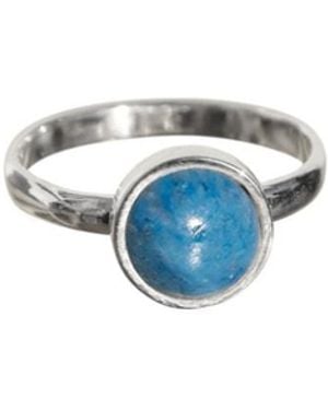 FV Jewellery La Stèle Lapis Circle Ring - Blue